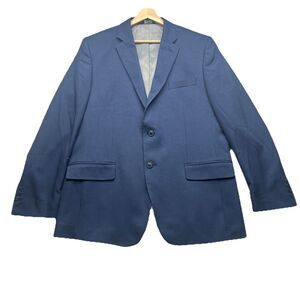 Haggar Tailored Fit 42R Men Blazer Blue Excellent
